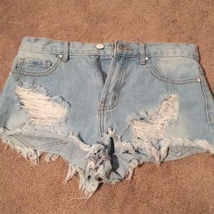 jean short shorts